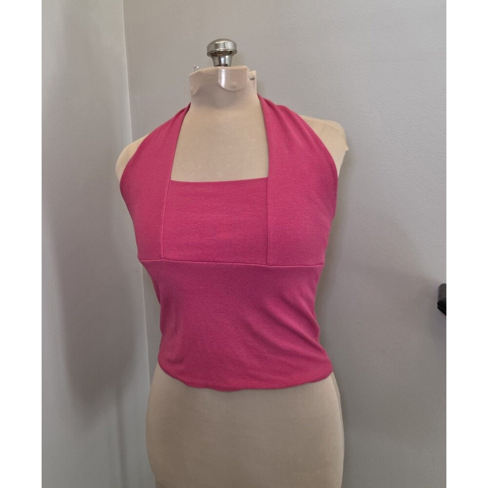 Vtg Y2k/2000s The Limited Pink Halter Top Sz L Barbie Summer Coachella Festival